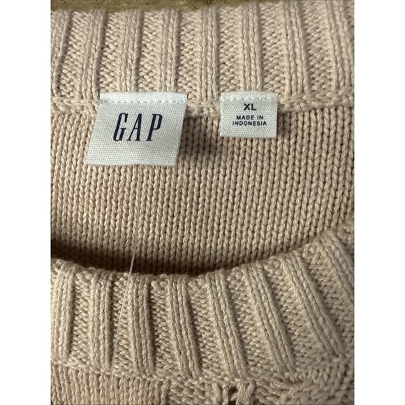 Gap Cable Knit Sweater Cream Beige XL - Picture 3 of 5